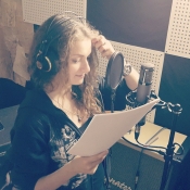 Irina Makukha recording session vocals for Scarleth